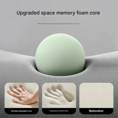 Memory Foam Student Seat Cushion - Pressure Relief, Non-Slip with Adjustable Straps for Healthy Posture(Rocket Gray 36x34cm)