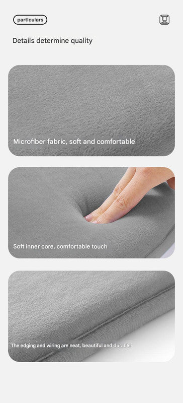 Memory Foam Student Seat Cushion - Pressure Relief, Non-Slip with Adjustable Straps for Healthy Posture(Rocket Gray 36x34cm)