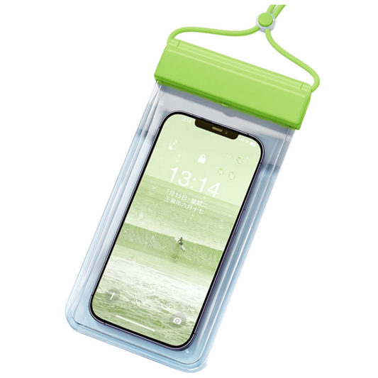 3-PCS Green IPX8 Waterproof Phone Pouch(19×11 CM) - Universal Touch Screen & Underwater Photo Case for Swimming, Snorkeling, and Beach