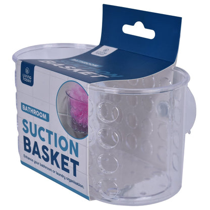 Small Shower Basket Soap Holder Kitchen Organizer with Suction Cups