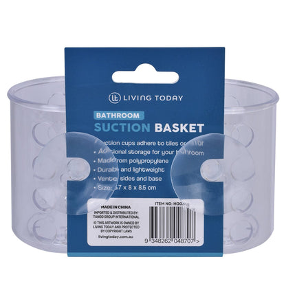Small Shower Basket Soap Holder Kitchen Organizer with Suction Cups