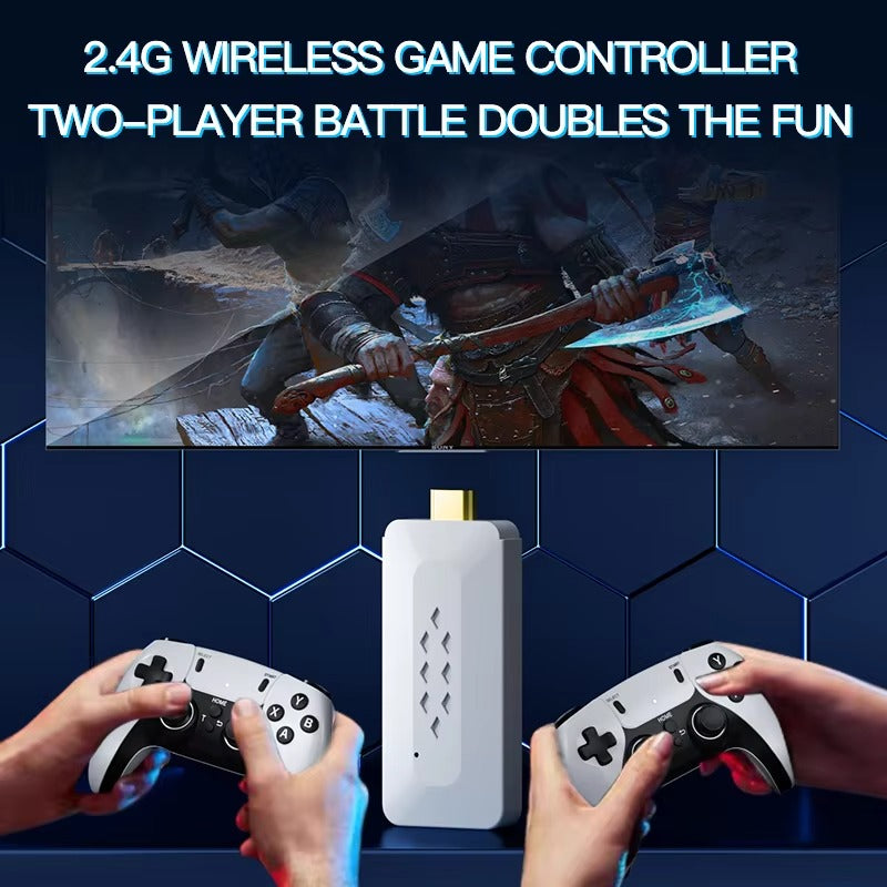 M22 Game Stick 4K 64GB 30000+ Games 52 Simulators EMUIELEC System 2.4G Wireless Retro Classic Video Gaming Consoles